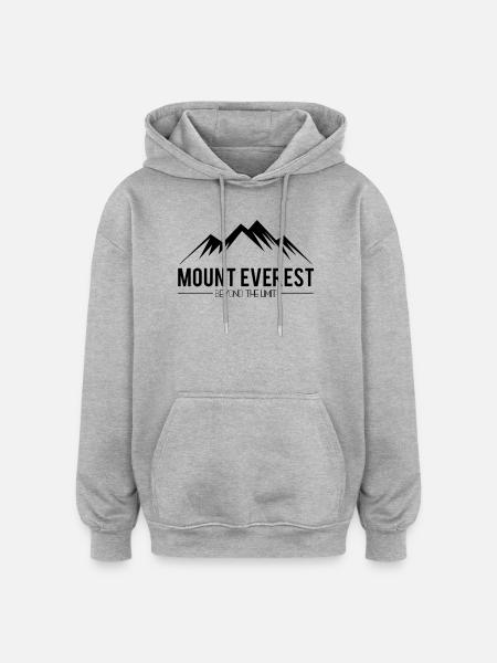 Mount Everest Beyond the Limit - Oversized Unisex Hoodie - heather grey