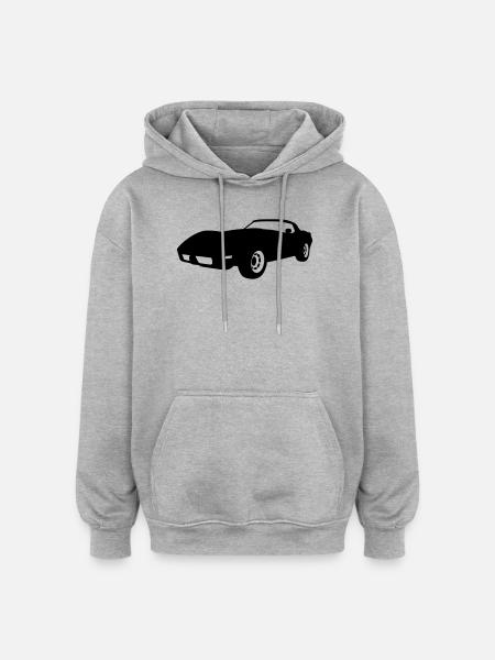 US Classic Car - Oversized Unisex Hoodie - Grau meliert