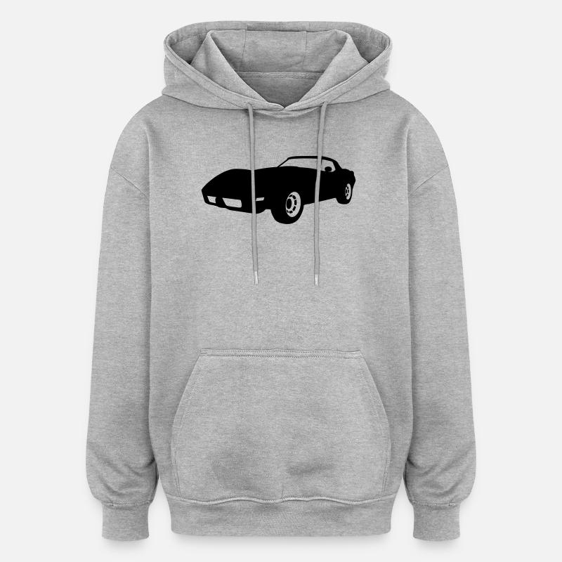 US Classic Car - Oversized Unisex Hoodie - Grau meliert