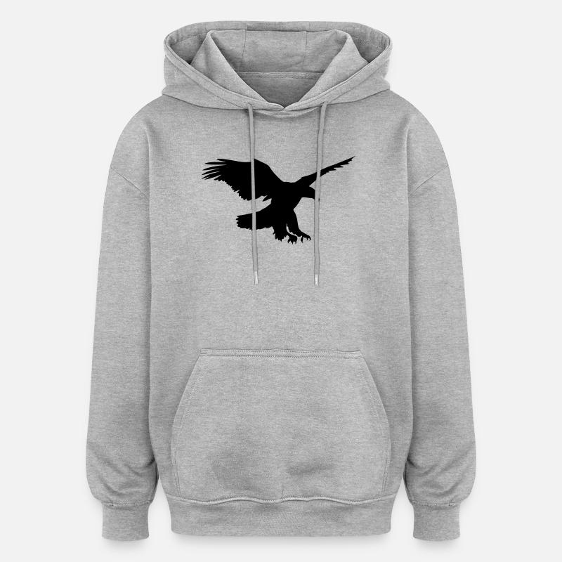 Aigle - Sweat à capuche oversize unisexe - gris chiné