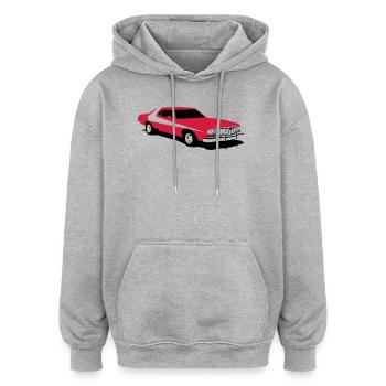 SH_Gran_Torino 2 Farben - Oversized Unisex Hoodie - Grau meliert - Vorne - Noah (186cm)