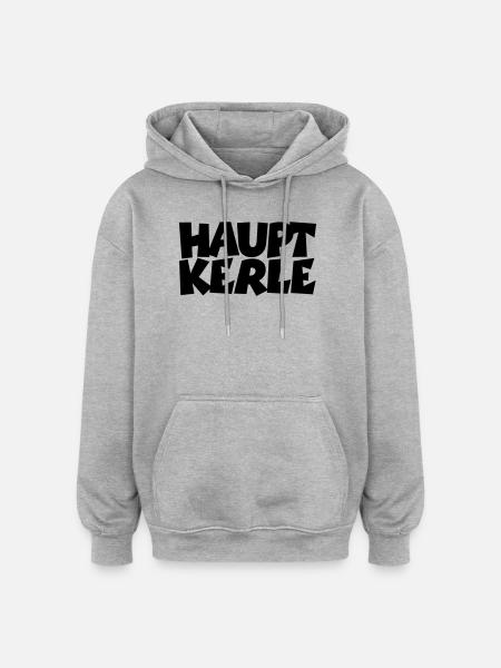 Hauptkerle Schwaben Schwäbisch - Oversized Unisex Hoodie - Grau meliert