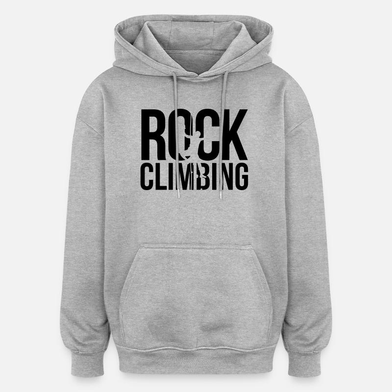 de l'escalade alpinisme - Sweat à capuche oversize unisexe - gris chiné