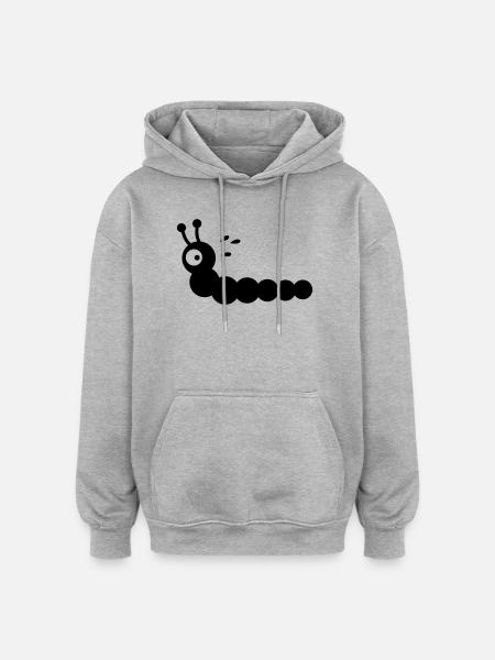 Angstschwitzender Wurm - Oversized Unisex Hoodie - Grau meliert
