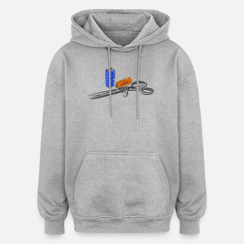 couteaux - Sweat à capuche oversize unisexe - gris chiné