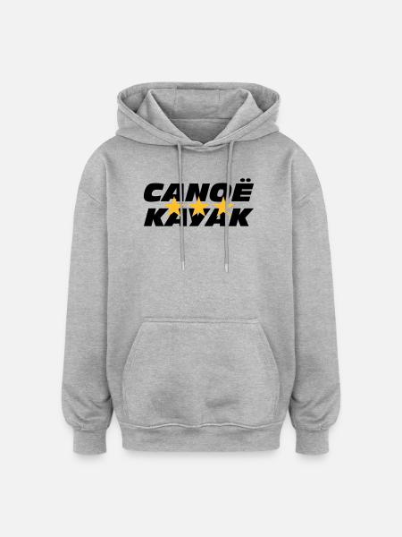 Canoë Kayak - Sweat à capuche oversize unisexe - gris chiné