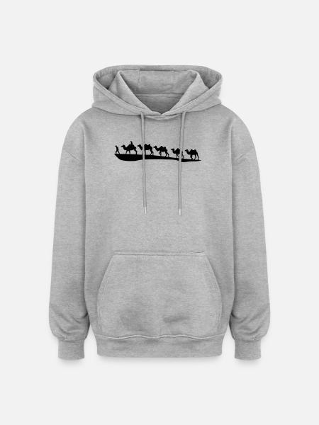 caravan - Oversized Unisex Hoodie - heather grey