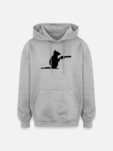 gun - Oversized Unisex Hoodie - heather grey