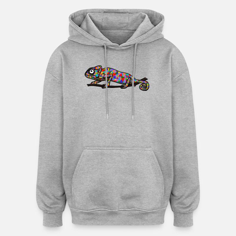 Cameleon - Oversized Unisex Hoodie - Grau meliert