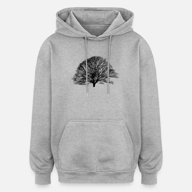 Shadow_no logo - Sweat à capuche oversize unisexe - gris chiné