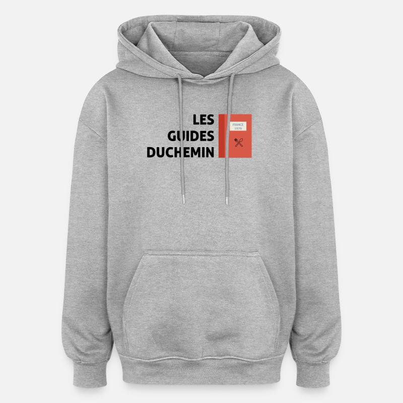 Les Guides Duchemin - Sweat à capuche oversize unisexe - gris chiné