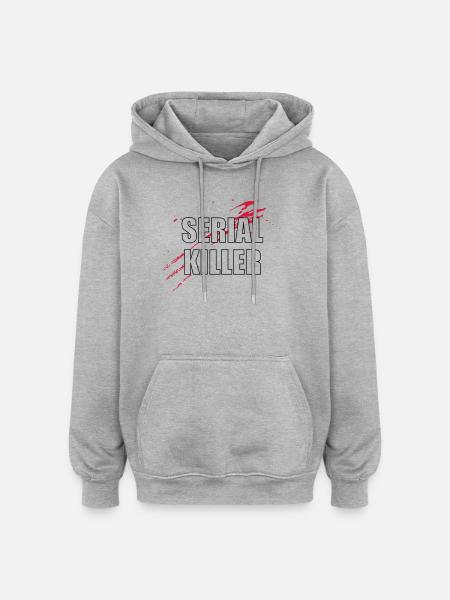 Serial Killer - Oversized Unisex Hoodie - heather grey