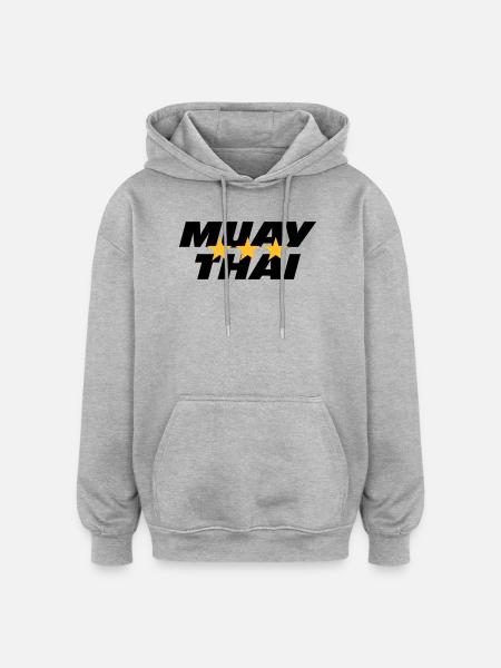 Muay Thai - Oversized Unisex Hoodie - heather grey