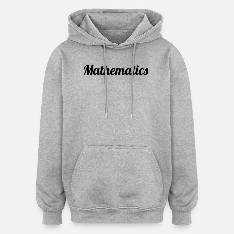 Mathematics - Sweat à capuche oversize unisexe - gris chiné