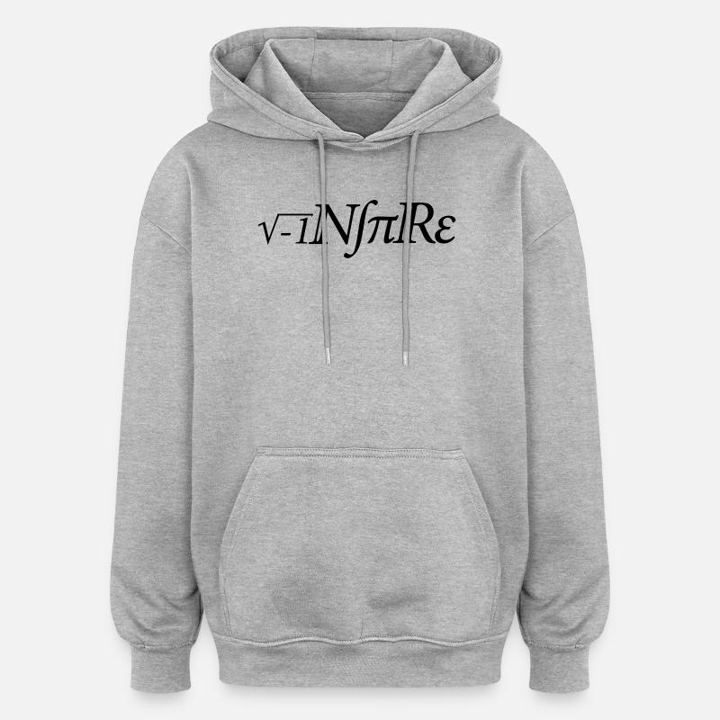 Mathe Inspire - Oversized Unisex Hoodie - Grau meliert