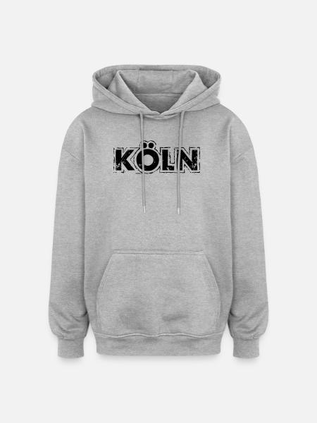 köln - Oversized Unisex Hoodie - Grau meliert