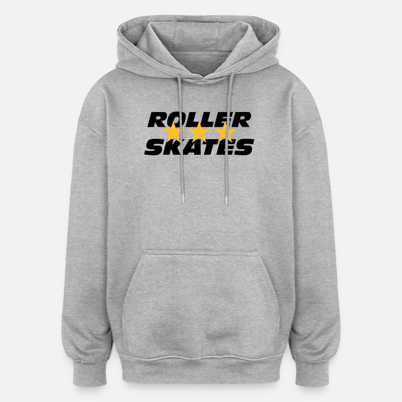 Roller Skates - Sweat à capuche oversize unisexe - gris chiné