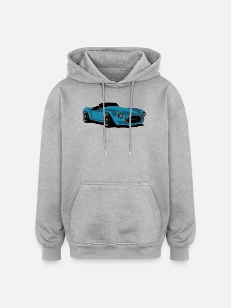 tuning cobra auto racing Automobil amerikanske biler ikon - Oversize unisex hoodie - grå meleret