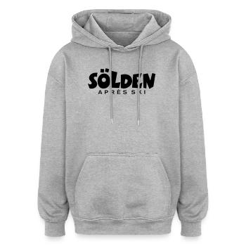 Sölden Après-Ski - Oversized Unisex Hoodie - Grau meliert - Vorne - Noah (186cm)