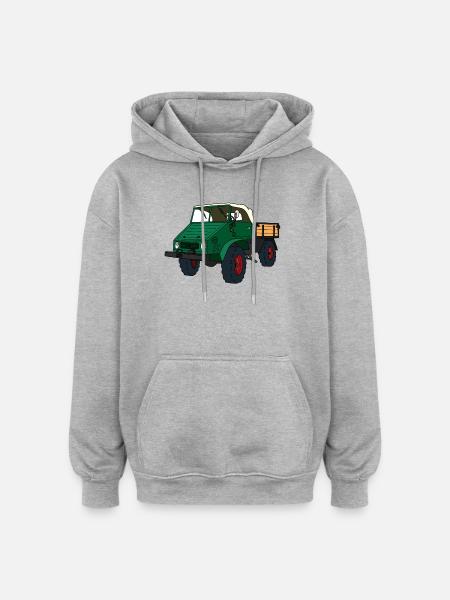 Mog 401 - Oversized Unisex Hoodie - Grau meliert