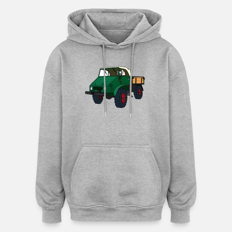 Mog 401 - Oversized Unisex Hoodie - Grau meliert