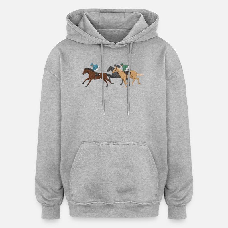 Jockeys - Sweat à capuche oversize unisexe - gris chiné