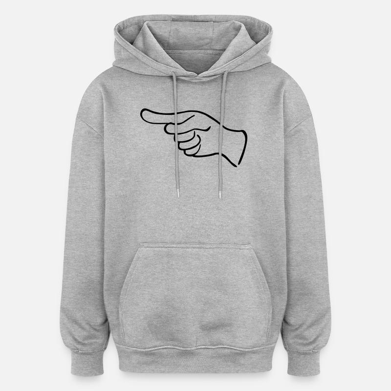 Une aiguille indicative - Sweat à capuche oversize unisexe - gris chiné