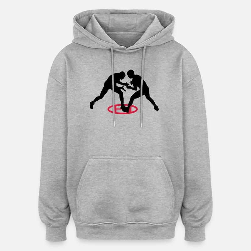 griechisch römischen ringkampf - Oversized Unisex Hoodie - Grau meliert