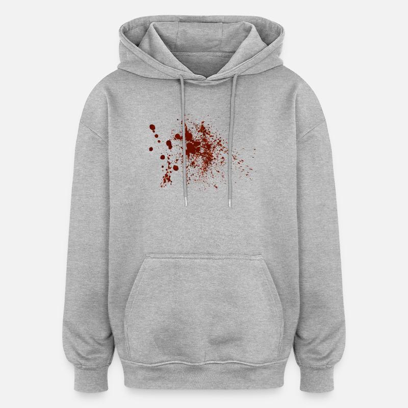 Blood - Sweat à capuche oversize unisexe - gris chiné