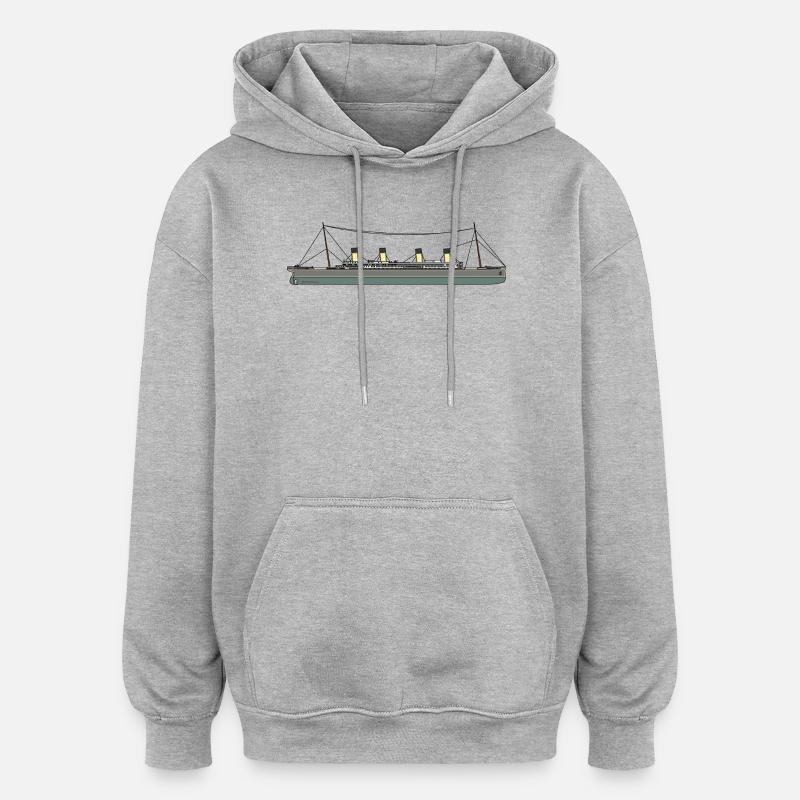 Titanic Schiff - Oversized Unisex Hoodie - Grau meliert