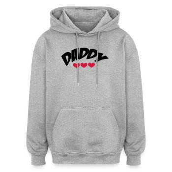 Daddy - Oversized Unisex Hoodie - heather grey - Front - Noah (186cm)