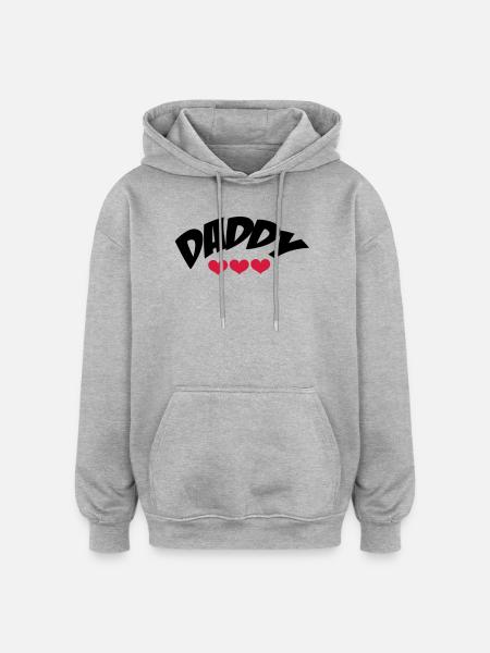 Daddy - Oversized Unisex Hoodie - heather grey