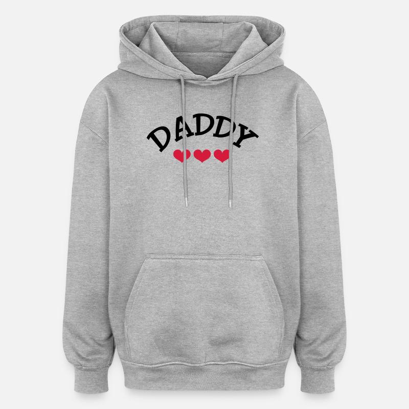 Daddy - Sweat à capuche oversize unisexe - gris chiné