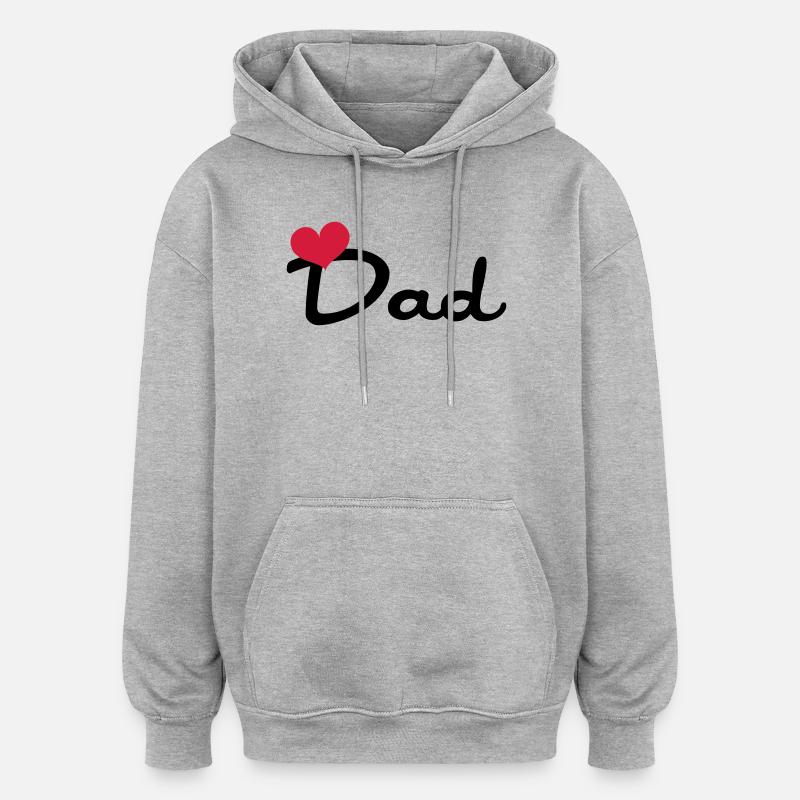 Dad - Sweat à capuche oversize unisexe - gris chiné