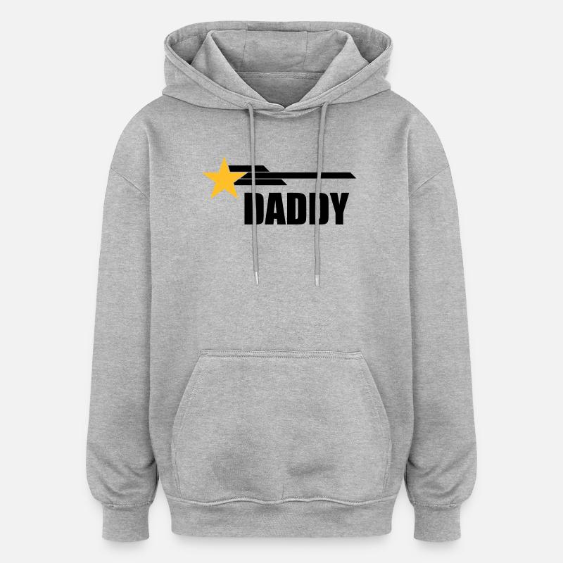 Daddy - Sweat à capuche oversize unisexe - gris chiné