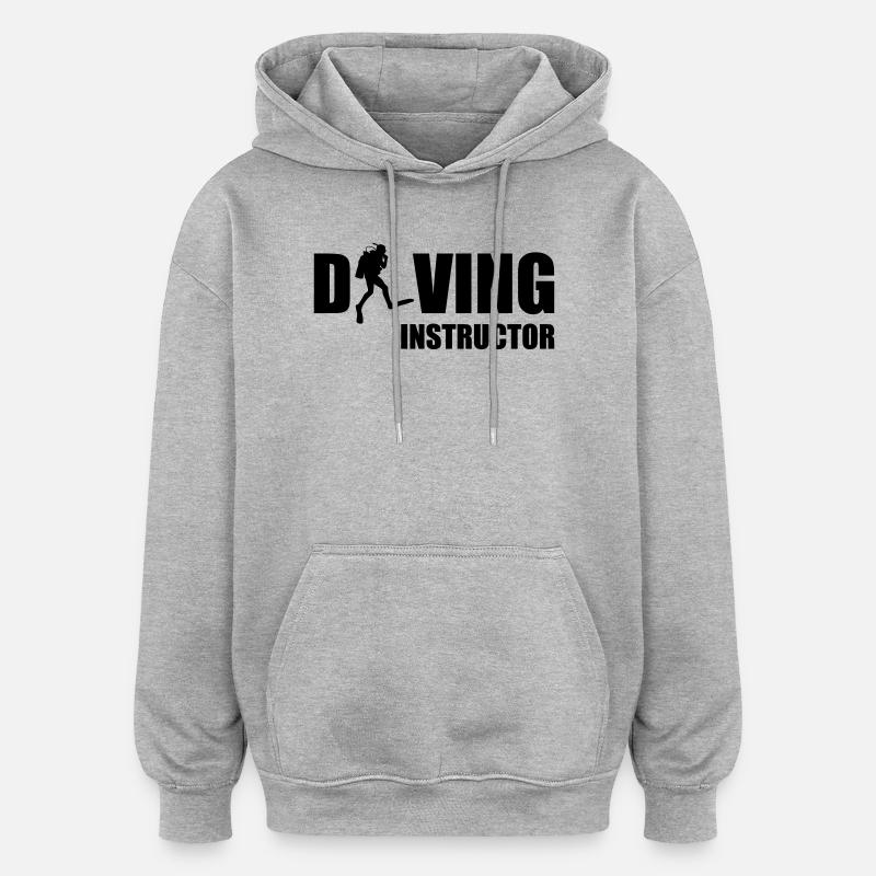 Diving Instructor - Sweat à capuche oversize unisexe - gris chiné