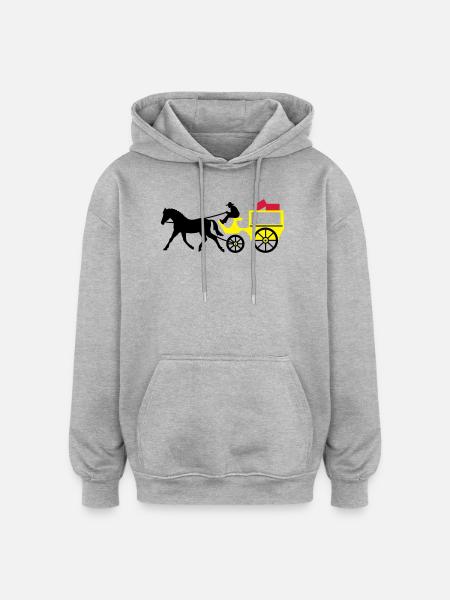 carriage - Oversized Unisex Hoodie - heather grey