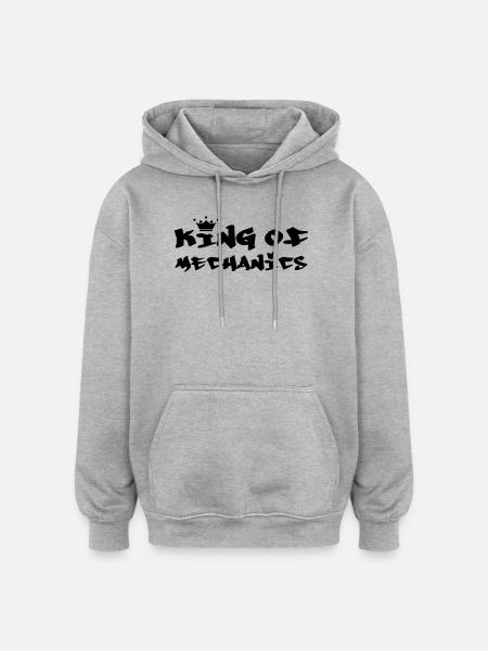 King of Mechanics - Oversized Unisex Hoodie - heather grey