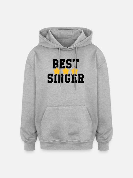 Best Singer - Oversized Unisex Hoodie - heather grey