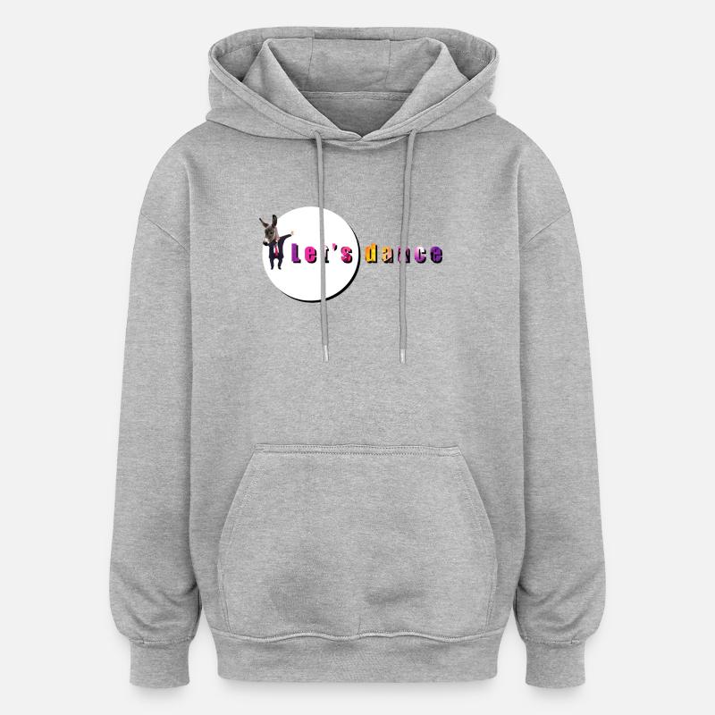 dansons - Sweat à capuche oversize unisexe - gris chiné