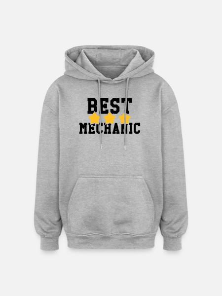 Best Mechanic - Oversized Unisex Hoodie - heather grey