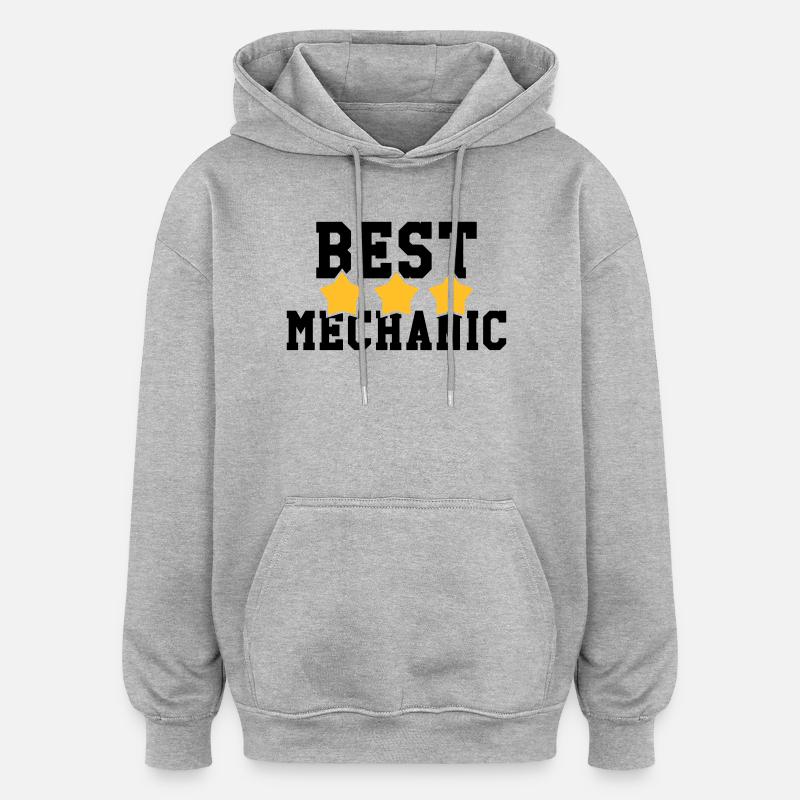 Best Mechanic - Sweat à capuche oversize unisexe - gris chiné