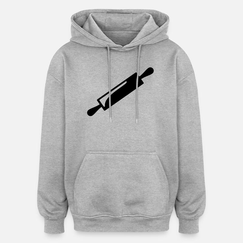 Nudelholz - Oversized Unisex Hoodie - Grau meliert