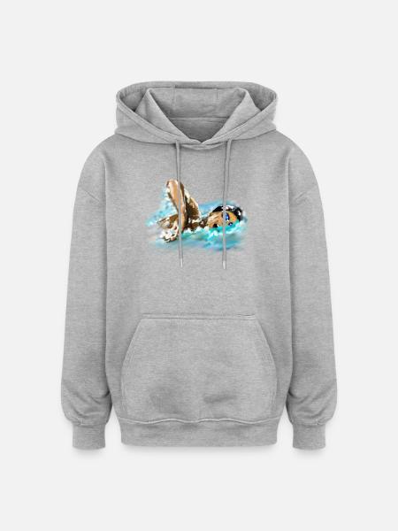 swimmer - Oversized Unisex Hoodie - heather grey