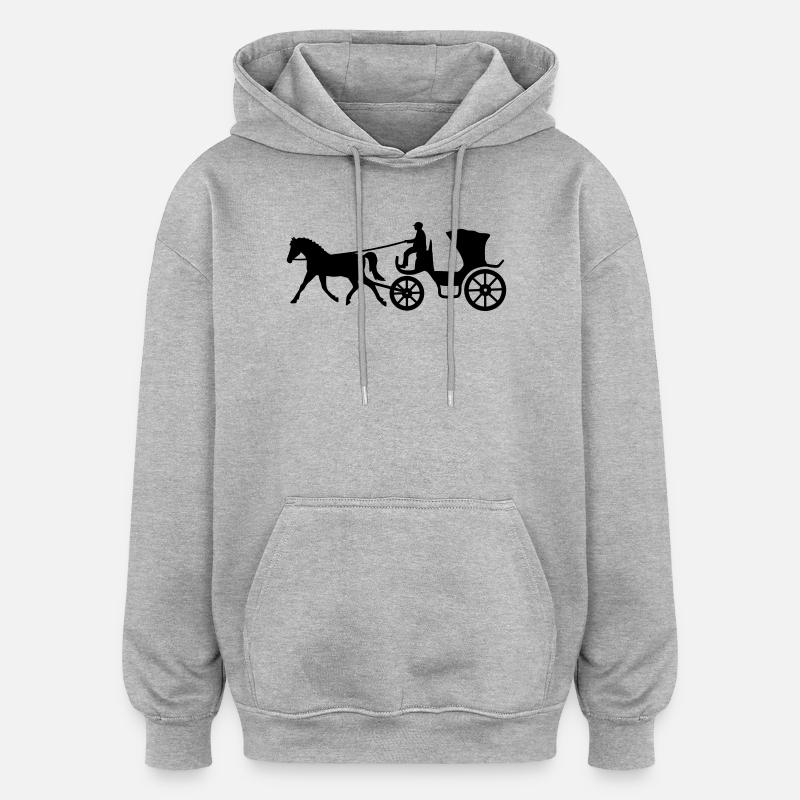 véhicule - Sweat à capuche oversize unisexe - gris chiné