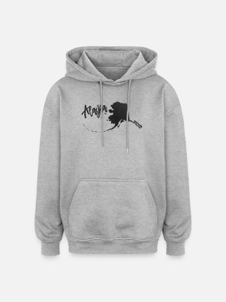 Alaska - Oversized Unisex Hoodie - Grau meliert