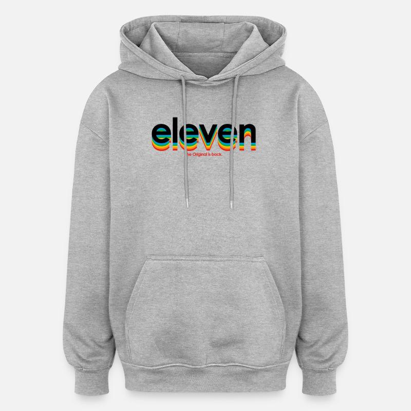 onze - Sweat à capuche oversize unisexe - gris chiné