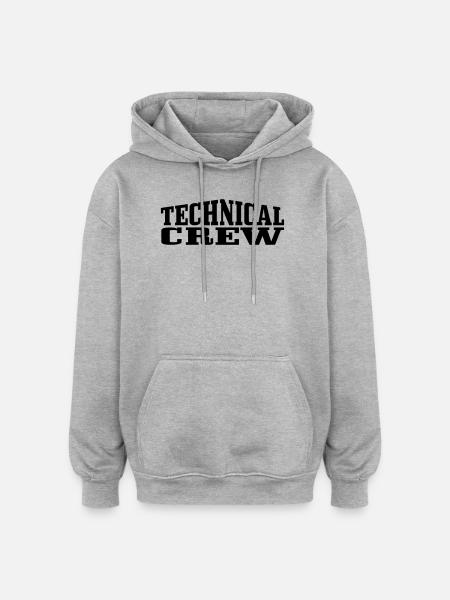 Technical Crew 1 - Oversized Unisex Hoodie - Grau meliert