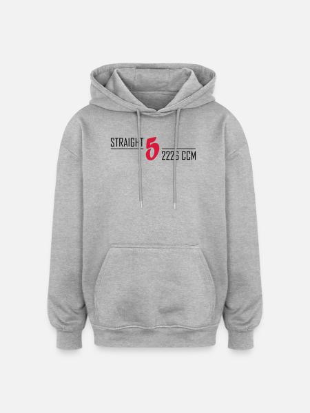 Straight five - Oversized Unisex Hoodie - heather grey