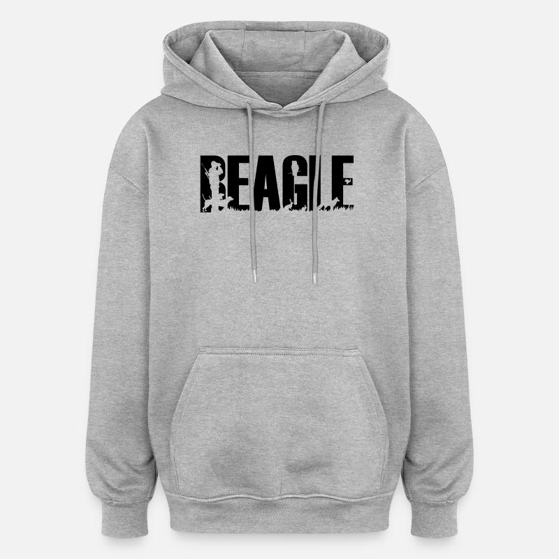 Hound Beagle - Oversized Unisex Hoodie - heather grey